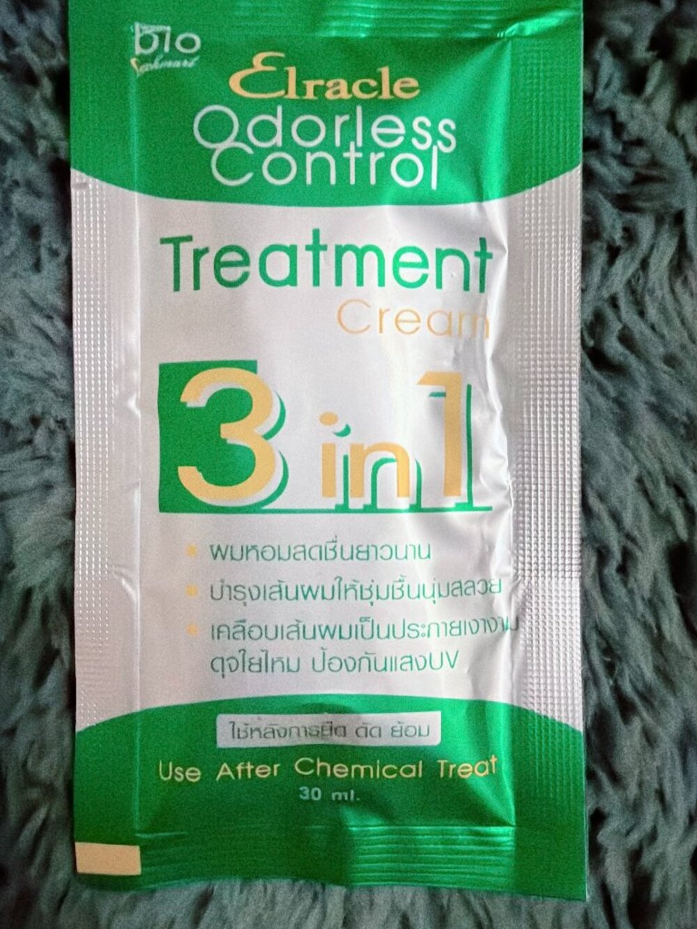 Bio Elracle Odorless Control Treatment Cream 3 In 1 Hair Mask Sachet 30ml